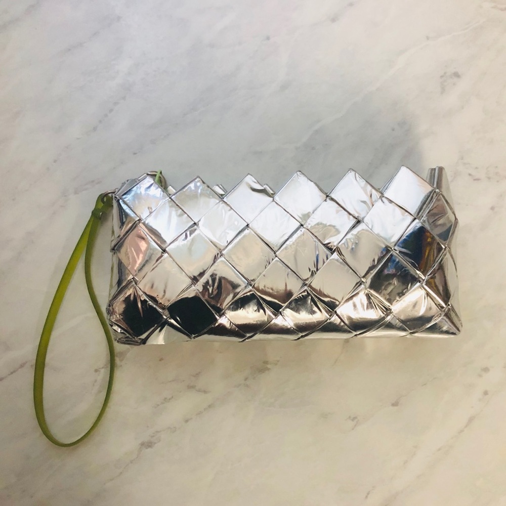 Silver Origami Wristlet